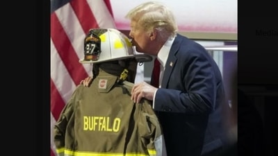 Trump also showed the audience what he claimed to be a million-dollar cheque for Comperatore's family as well as for the two victims who were seriously injured in the incident. (X) Trump also showed the audience what he claimed to be a million-dollar cheque for Comperatore's family as well as for the two victims who were seriously injured in the incident. (X)