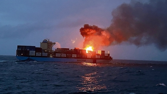 Cargo ship catches fire off Goa coast; 1 died, explosions heard