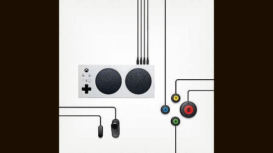 Elements of the Xbox Adaptive Controller.