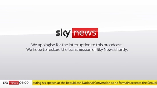 Sky News goes off air due to Microsoft Windows global outage(Twitter)