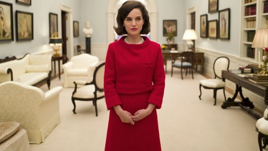 Natalie Portman as Jacqueline 'Jackie’ Kennedy in the film.