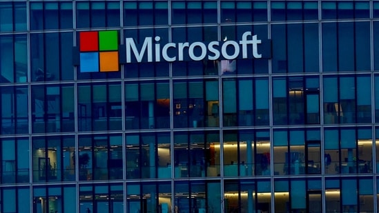 Microsoft outage LIVE updates: A view shows a Microsoft logo at Microsoft offices in Issy-les-Moulineaux near Paris, France, February 9, 2024.