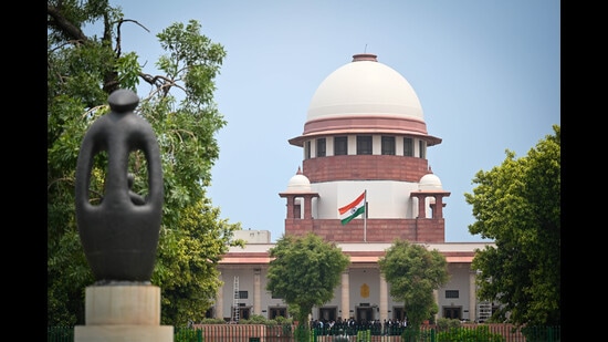 New Delhi, India - July 18, 2024: A view of supreme court of India as the court has hearing upon NEET Paper leak case in New Delhi, India, on Thursday, July 18, 2024. (Photo by Sanchit Khanna/ Hindustan Times) (Hindustan Times)
