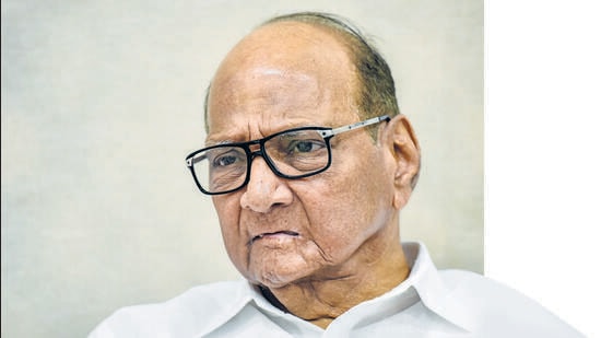Sharad Pawar’s NCP (SP) asked the Election Commission of India (ECI) to remove the symbols. (HT Photo)