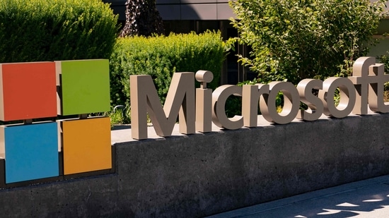 Crowdstrike glitch: A sign is seen at the Microsoft headquarters in Redmond, Washington.(AFP)