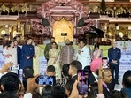 Mumbai: Reliance industries Chairman Mukesh Ambani speaks during the third day of Anant Ambani and Radhika Merchant's wedding reception.(PTI) Mumbai: Reliance industries Chairman Mukesh Ambani speaks during the third day of Anant Ambani and Radhika Merchant's wedding reception.(PTI)