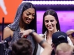 FILE - LSU's Angel Reese, left, and Iowa's Caitlin Clark, right, pose for a photo before the WNBA basketball draft, Monday, April 15, 2024, in New York. Caitlin Clark and Angel Reese will once again step into the spotlight during All-Star Weekend with their matchup against Team USA. (AP / Adam Hunger) FILE - LSU's Angel Reese, left, and Iowa's Caitlin Clark, right, pose for a photo before the WNBA basketball draft, Monday, April 15, 2024, in New York. Caitlin Clark and Angel Reese will once again step into the spotlight during All-Star Weekend with their matchup against Team USA. (AP / Adam Hunger)