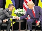 Ukrainian President Volodymyr Zelensky and  President Donald Trump.