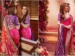 Nita Ambani's regal pink charbagh saree is an ode to India’s rich heritage. Nita Ambani's regal pink charbagh saree is an ode to India’s rich heritage.