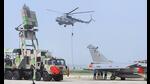 An air show in progress at the Air Force Station, Bhisiana, in Bathinda district. (HT photo) An air show in progress at the Air Force Station, Bhisiana, in Bathinda district. (HT photo)