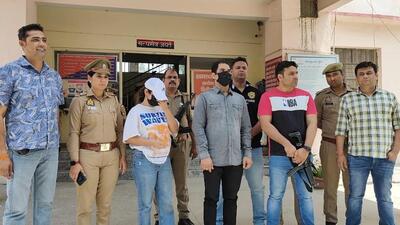 Greater Noida-based gangster Kana, 42, and his friend Jha, 30, were arrested from the IGI airport in Delhi on April 26, following their deportation from Bangkok. (HT Photo) Greater Noida-based gangster Kana, 42, and his friend Jha, 30, were arrested from the IGI airport in Delhi on April 26, following their deportation from Bangkok. (HT Photo)