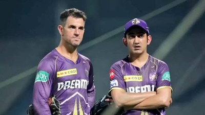 Ryan ten Doechate with Gautam Gambhir Ryan ten Doechate with Gautam Gambhir