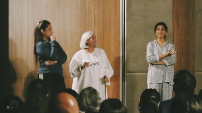 A scene from the performance, Steady That Stage, which comprises six one-act plays. 