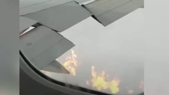Passengers describe chaos as Boeing Flight catches fire, makes emergency landing(BBC News)