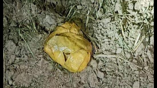 A packet carrying drug found in a village in Ferozepur bordering Pakistan.