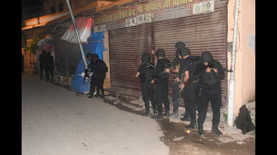 The mock drill near Hanumangarhi and Kanak Bhawan was conducted around 11 pm on Friday