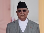 Newly appointed Prime Minister of Nepal KP Sharma Oli looks on during his oath of office administration at the presidential building 