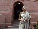 Economic Survey: Finance minister Nirmala Sitharaman is seen. Economic Survey: Finance minister Nirmala Sitharaman is seen.