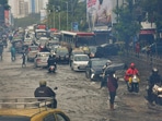 Mumbai: Vehicles move on a waterlogged road during monsoon rain, at Dadar in Mumbai, Sunday, July 21, 2024. (PTI Photo)(PTI07_21_2024_000127A) Mumbai: Vehicles move on a waterlogged road during monsoon rain, at Dadar in Mumbai, Sunday, July 21, 2024. (PTI Photo)(PTI07_21_2024_000127A)