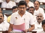 Tamil Nadu minister Udhayanidhi Stalin in the Legislative Assembly.