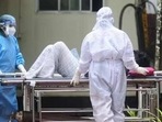 Health workers shift a man with symptoms of Nipah virus to an isolation ward at a government hospital in Kerala. (AFP / File) Health workers shift a man with symptoms of Nipah virus to an isolation ward at a government hospital in Kerala. (AFP / File)