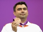 Gagan Narang with his Olympic medal.(Getty Images) Gagan Narang with his Olympic medal.(Getty Images)