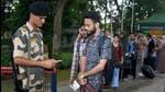 Indian students at Akhaura check post on Tripura border, after they escaped from violence-hit Bangladesh. (PTI) Indian students at Akhaura check post on Tripura border, after they escaped from violence-hit Bangladesh. (PTI)
