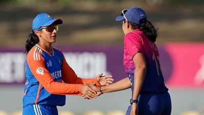 Smriti Mandhana captained Team India after Harmanpreet Kaur walked off the field during the UAE innings (BCCI) Smriti Mandhana captained Team India after Harmanpreet Kaur walked off the field during the UAE innings (BCCI)