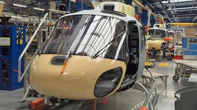 H125 at the Airbus’ final assembly line in Marignane in France (HT Photo) H125 at the Airbus’ final assembly line in Marignane in France (HT Photo)