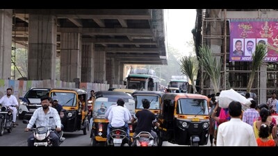 However, the lack of parking here means two-wheeler riders face fines and higher costs for private parking. (HT PHOTO)
