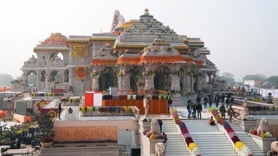 Many devotees chose to stay in Ayodhya on Sunday to participate in the Shravan festivities starting Monday. (Sourced)