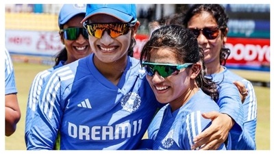 Tanuja Kanwar made her India debut against UAE. (BCCI) Tanuja Kanwar made her India debut against UAE. (BCCI)