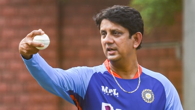 Sairaj Bahutule with the Indian team in 2022 (PTI) Sairaj Bahutule with the Indian team in 2022 (PTI)
