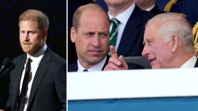 Prince Harry was shaken by harsh one-word response from Charles and William at ‘secret meeting’ (Photo by Frazer Harrison / GETTY IMAGES NORTH AMERICA / Getty Images via AFP, AP Photo/Kin Cheung, Pool) Prince Harry was shaken by harsh one-word response from Charles and William at ‘secret meeting’ (Photo by Frazer Harrison / GETTY IMAGES NORTH AMERICA / Getty Images via AFP, AP Photo/Kin Cheung, Pool)
