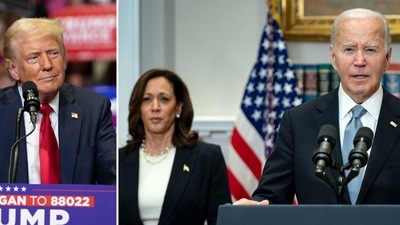 Donald Trump attacks Joe Biden, Kamala Harris at Michigan rally (Photo by BILL PUGLIANO / GETTY IMAGES NORTH AMERICA / Getty Images via AFP, Photographer: Bonnie Cash/UPI/Bloomberg) Donald Trump attacks Joe Biden, Kamala Harris at Michigan rally (Photo by BILL PUGLIANO / GETTY IMAGES NORTH AMERICA / Getty Images via AFP, Photographer: Bonnie Cash/UPI/Bloomberg)