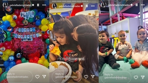 On her Instagram Stories too, Gabriella shared photos and clips from the party. On her Instagram Stories too, Gabriella shared photos and clips from the party.