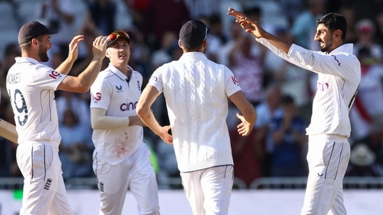 Shoaib Bashir claimed a five-wicket haul in England's massive win.(AFP)