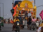 A Kanwar Yatra passing through Delhi on Friday. (Raj K Raj/HT Photo) A Kanwar Yatra passing through Delhi on Friday. (Raj K Raj/HT Photo)
