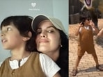 Natasa Stankovic and her son Agastya visited a dinosaur park. Natasa Stankovic and her son Agastya visited a dinosaur park.