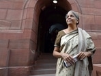 Union Finance Minister Nirmala Sitharaman at Parliament, during the ongoing Budget Session, in New Delhi. (PTI) Union Finance Minister Nirmala Sitharaman at Parliament, during the ongoing Budget Session, in New Delhi. (PTI)