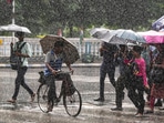 The weather in Bengaluru is expected to remain cool and rainy throughout the week.(PTI)