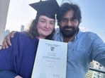 Pawan Kalyan's wife Anna graduated with Master of Arts.