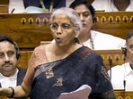 Union finance minister Nirmala Sitharaman speaks in the Lok Sabha during the first day of Parliament’s Budget Session on Monday. (PTI) Union finance minister Nirmala Sitharaman speaks in the Lok Sabha during the first day of Parliament’s Budget Session on Monday. (PTI)