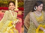 Delhi influencer recreates Radhika Merchant's Haldi flower dupatta. Delhi influencer recreates Radhika Merchant's Haldi flower dupatta.
