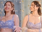 Sara Tendulkar looks beautiful in a floral embellished lehenga set. (Instagram) Sara Tendulkar looks beautiful in a floral embellished lehenga set. (Instagram)