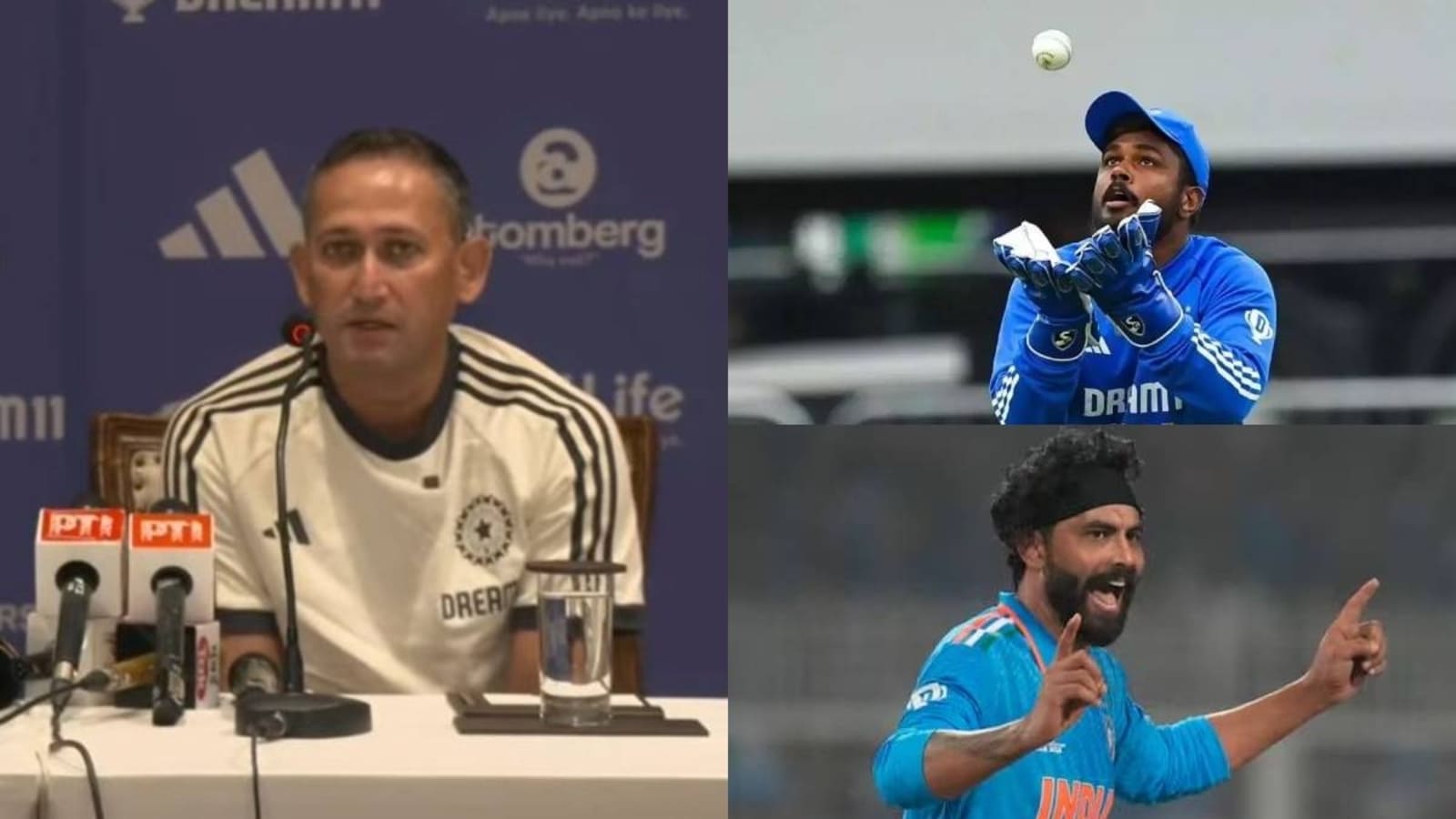 Ajit Agarkar’s unflinching response to Sanju Samson omission; ends suspense behind Ravindra Jadeja’s future post ODI axe