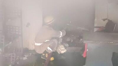 Five fire tenders from surrounding fire stations were sent to the spot to control the fire. (Sunil Ghosh/HT Photo) Five fire tenders from surrounding fire stations were sent to the spot to control the fire. (Sunil Ghosh/HT Photo)