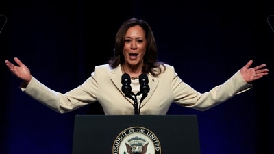 Indian origin US Vice President Kamala Harris is in line to become the Democratic nominee for the US presidential race Indian origin US Vice President Kamala Harris is in line to become the Democratic nominee for the US presidential race