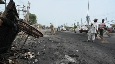 The aftermath of violence in the Nuh district in 2023 during the Braj Mandal Jalabhishek Yatra (Photo by Parveen Kumar/Hindustan Times) The aftermath of violence in the Nuh district in 2023 during the Braj Mandal Jalabhishek Yatra (Photo by Parveen Kumar/Hindustan Times)