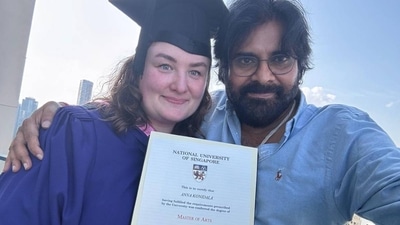 Pawan Kalyan's wife Anna graduated with Master of Arts. Pawan Kalyan's wife Anna graduated with Master of Arts.
